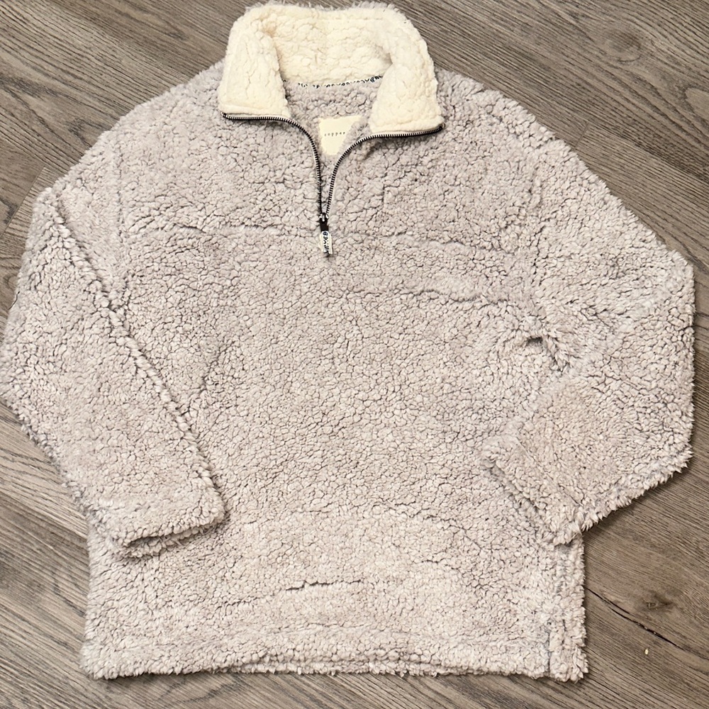 Copper Key Fluffy Sherpa Pullover